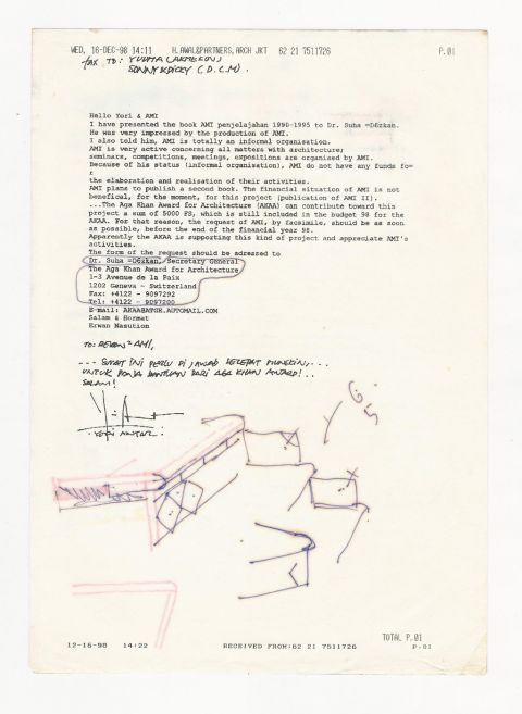 Surat dari Erwan Nasution kepada Yori Antar & AMI, via faksimili ke H. Awal & Partners, Bambang Eryudhawan (Armekon), Sonny Sutanto / Dicky Hendrasto (DCM)