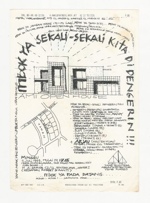 Pengumuman Open House Rumah Tinggal di Jalan Garuda, Bintaro karya Mandy